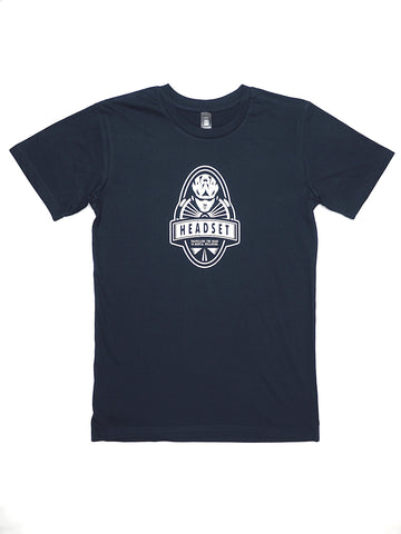 Headset Logo T Shirt Navy Ladies
