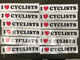 I heart cyclists sticker