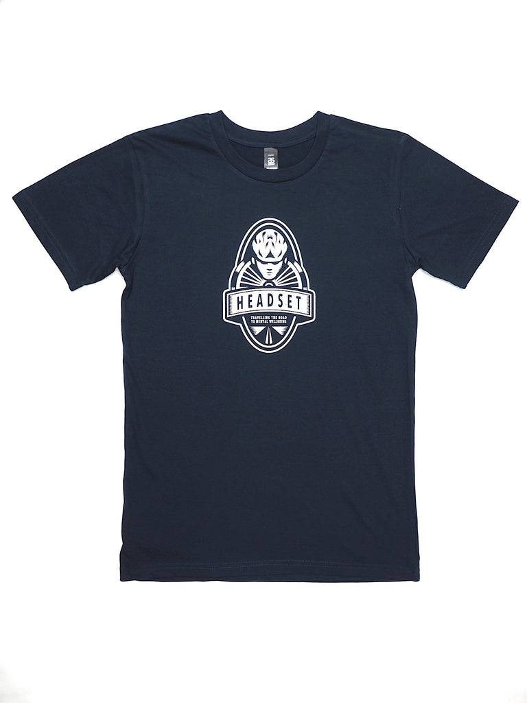 Headset Logo T Shirt Navy Mens