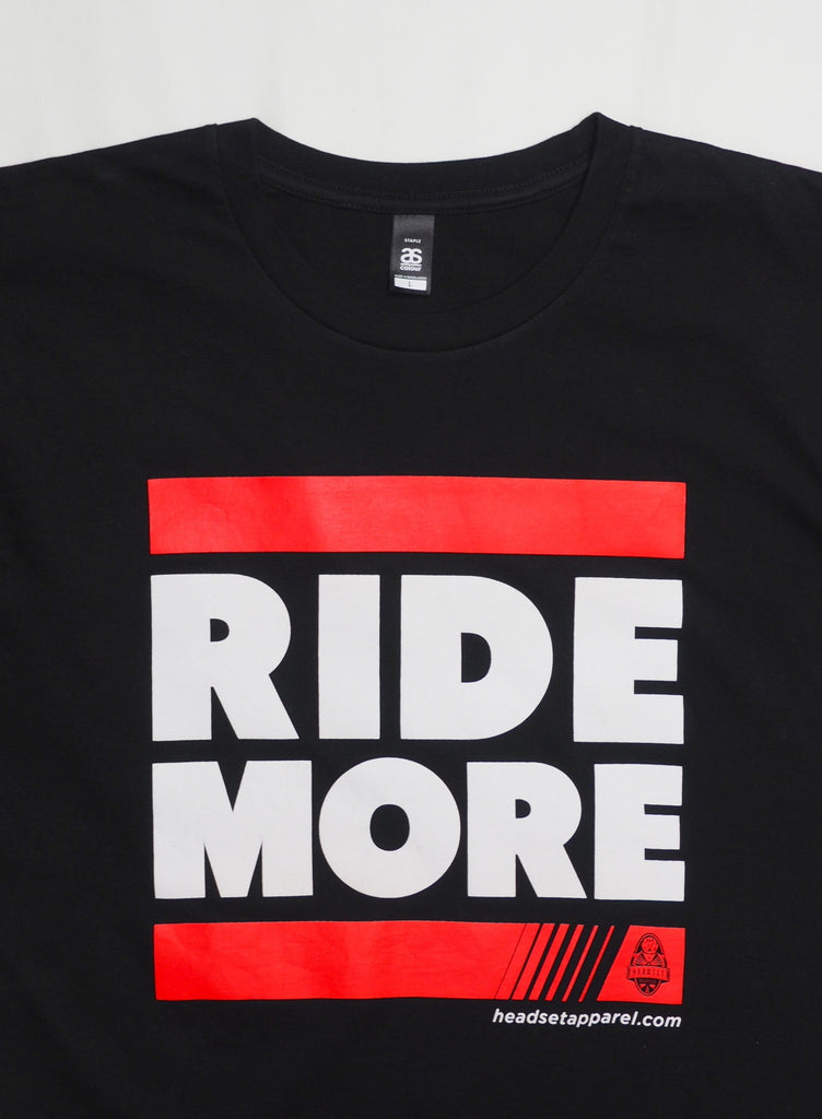 Headset "Ride More" T shirt Black